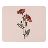 Floral Mouse Pad, Chamomile Flower, Botanical Desk Accessory, Cute Computer Mat, Pretty Office Decor, Gift for Her, Floral Lover - Tawshia