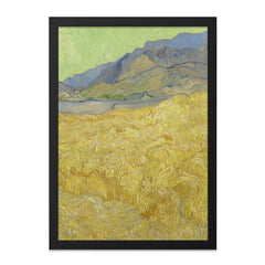 Wheatfield with Mountains, Van Gogh Art Print, Impressionism Wall Art, Landscape Painting, Famous Artwork, Home Decor, Framed Art - Tawshia