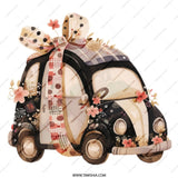 Cute Car Mug, Decorated Car, Floral Car, Unique Coffee Mug, Quirky Mugs, Gift Mug, Novelty Drinkware, Car Lover Mug - Tawshia