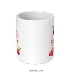 Cherry Cupcake Mug, Watercolor Dessert Coffee Cup, Sweet Treat Mug, Baking Lover Gift, Foodie Mug, Artistic Mug, Kitchen Decor, Unique Mug - Tawshia