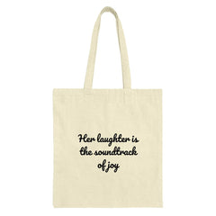 Laughter Soundtrack Tote Bag, Joyful Quote Bag, Motivational Saying Tote, Everyday Carry Bag, Positive Vibes Tote Bag - Tawshia