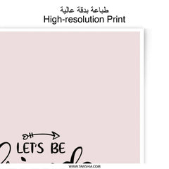 Lets Be Friends Photographic Print, Friendship Wall Art, Home Decor, Minimalist Print, Inspirational Quote Prints, Gift Idea - Tawshia