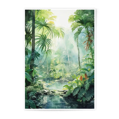 Tropical Rainforest Photographic Print, Jungle Landscape Art, Exotic Nature Decor, Lush Greenery Photo, Botanical Print, Serene Wall Art - Tawshia