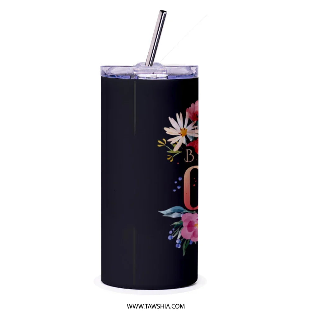 Beautiful Floral Design Insulated Tumbler Cup product