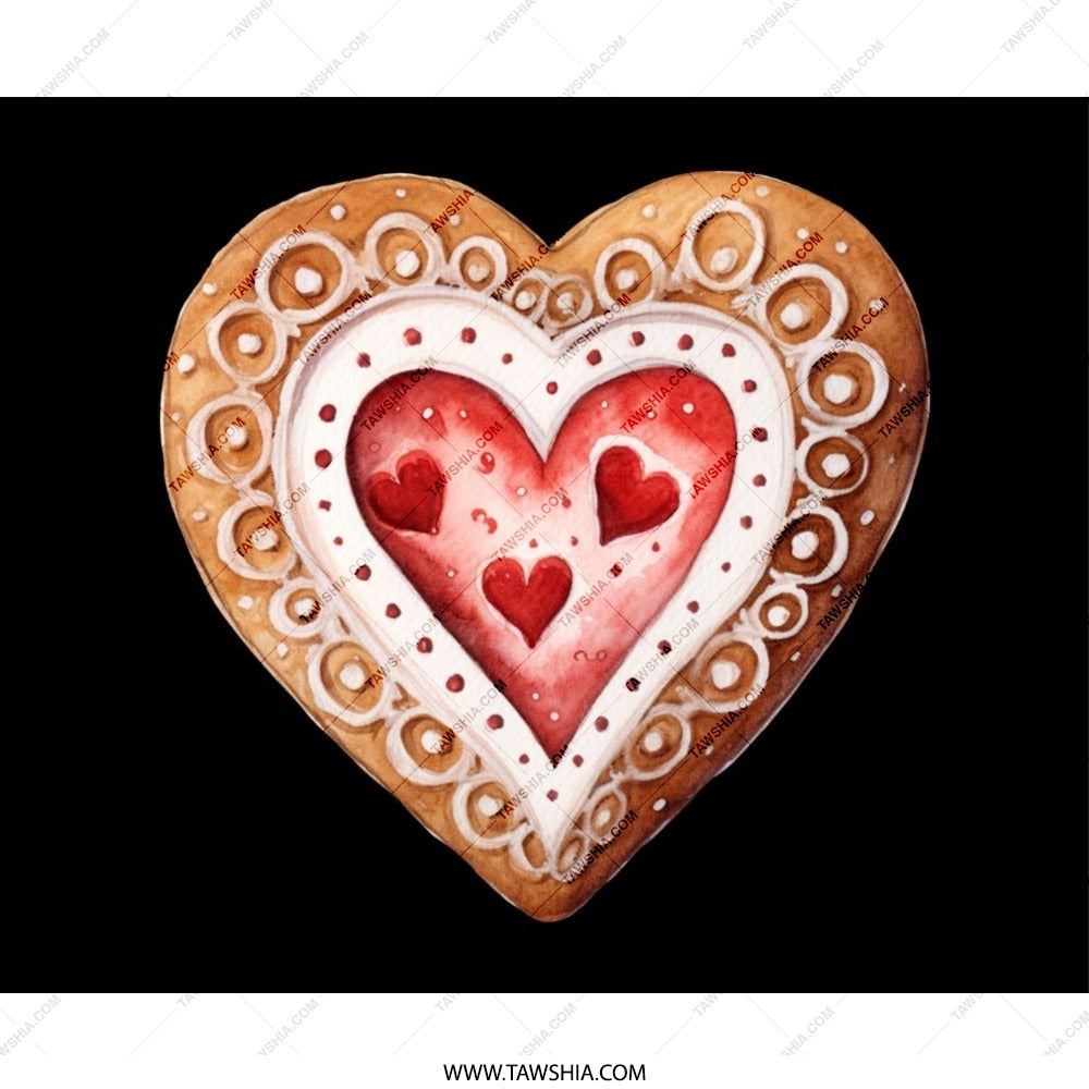 Heart Cookie Mouse Pad, Love, Valentine's Day Gift, Baked Treat Art, Cute Mousepad, Desk Accessory, Computer Accessory, Office Decor - Tawshia