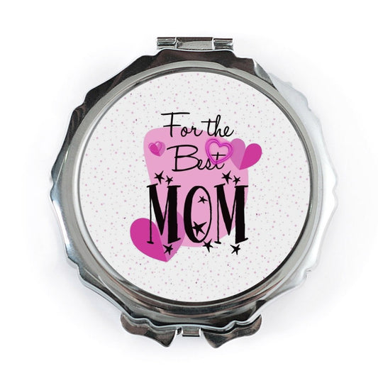 Best Mom Ever Pocket Mirror, Mothers Day Gift, Mom Birthday, Compact Mirror, Gift For Her, Heart Design, Cute Pocket Mirror - Tawshia