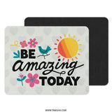 Be Amazing Today Mouse Pad, Motivational Cute Office Decor, Bird Sun Flower Positive Desk Accessories, Unique Gift Idea - Tawshia