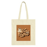 Time For Coffee Tote Bag, Retro Coffee Lover Gift, Everyday Carry Bag, Reusable Grocery Shopping Bag, Coffee Cup Design Tote Bag - Tawshia