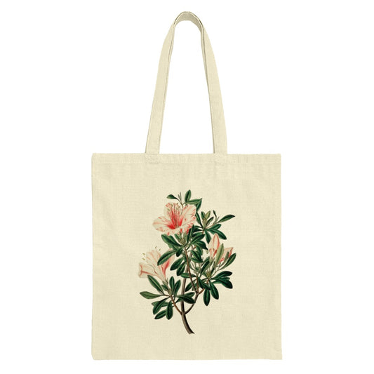 Floral Tote Bag, Azalea Flower Print, Botanical Design, Everyday Bag, Stylish Gift, Nature Lover, Plant Art, Reusable Bag, Shopping Tote - Tawshia
