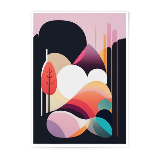 Abstract Landscape Photographic Print, Modern Art Print, Geometric Art, Wall Decor, Colorful Print, Home Decor, Trendy Print - Tawshia