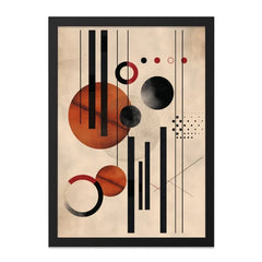 Geometric Wall Art, Abstract Art Print, Circle and Line Design, Modern Art, Minimalist Wall Decor, Contemporary Art, Home Decor, Framed Art - Tawshia