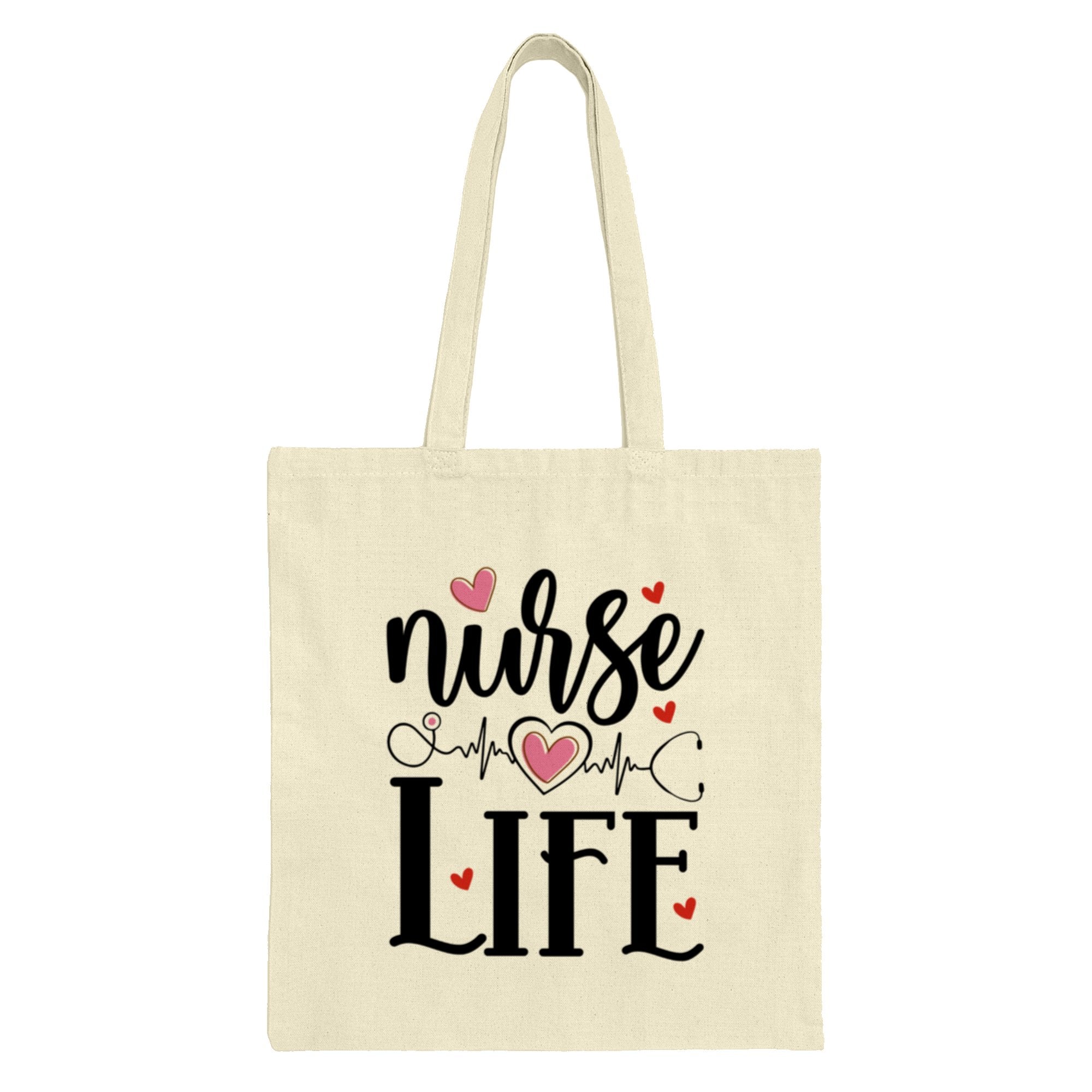 Stylish Nurse Life Heartbeat Pattern Tote Bag Product Type