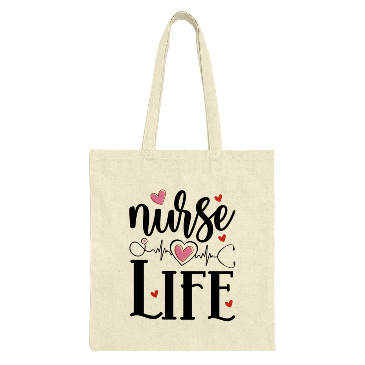 Stylish Nurse Life Heartbeat Pattern Tote Bag Product Type