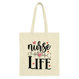 Stylish Nurse Life Heartbeat Pattern Tote Bag Product Type