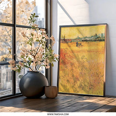 Van Gogh Wheatfield, Sheaves of Wheat Wall Art, Classic Art Print, Impressionist Artwork, Dutch Masters Painting, Golden Field Fine Art - Tawshia