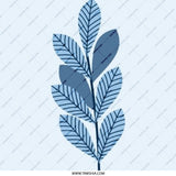 Blue Leaf Pinback Button, Nature Inspired Badge, Botanical Pin, Minimalist Design Button, Aesthetic Accessory, Gift Idea, Trendy Button - Tawshia