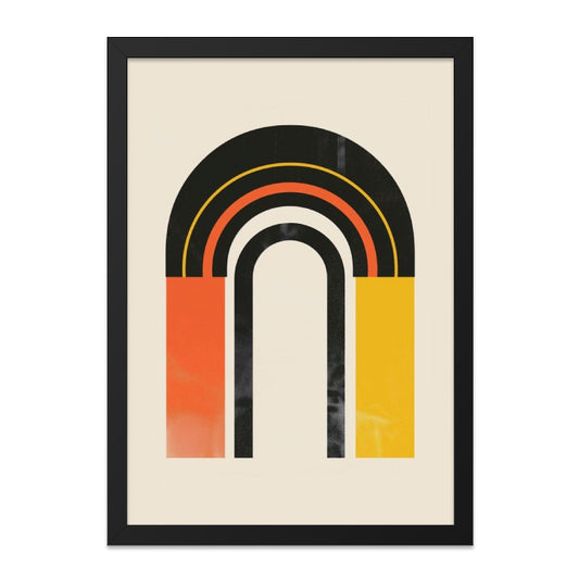 Abstract Arch Wall Art, Mid Century Modern Print, Geometric Wall Decor, Minimalist Art Poster, Contemporary Home Decor Artwork - Tawshia