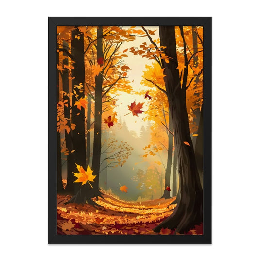 Autumn Forest Wall Art, Fall Foliage Print, Colorful Autumn Leaves, Seasonal Home Decor, Nature Art Print, Trees Wall Decor - Tawshia