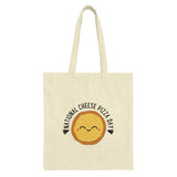 Cheese Pizza Day Tote Bag, Cute Foodie Bag, National Pizza Day Gift, Smiling Pizza Tote Bag, Gift For Pizza Lover, Whimsical Tote - Tawshia