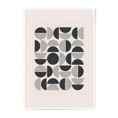 Geometric Photographic Print, Modern Art Print, Circle Pattern Wall Art, Abstract Home Decor, Neutral Colors - Tawshia