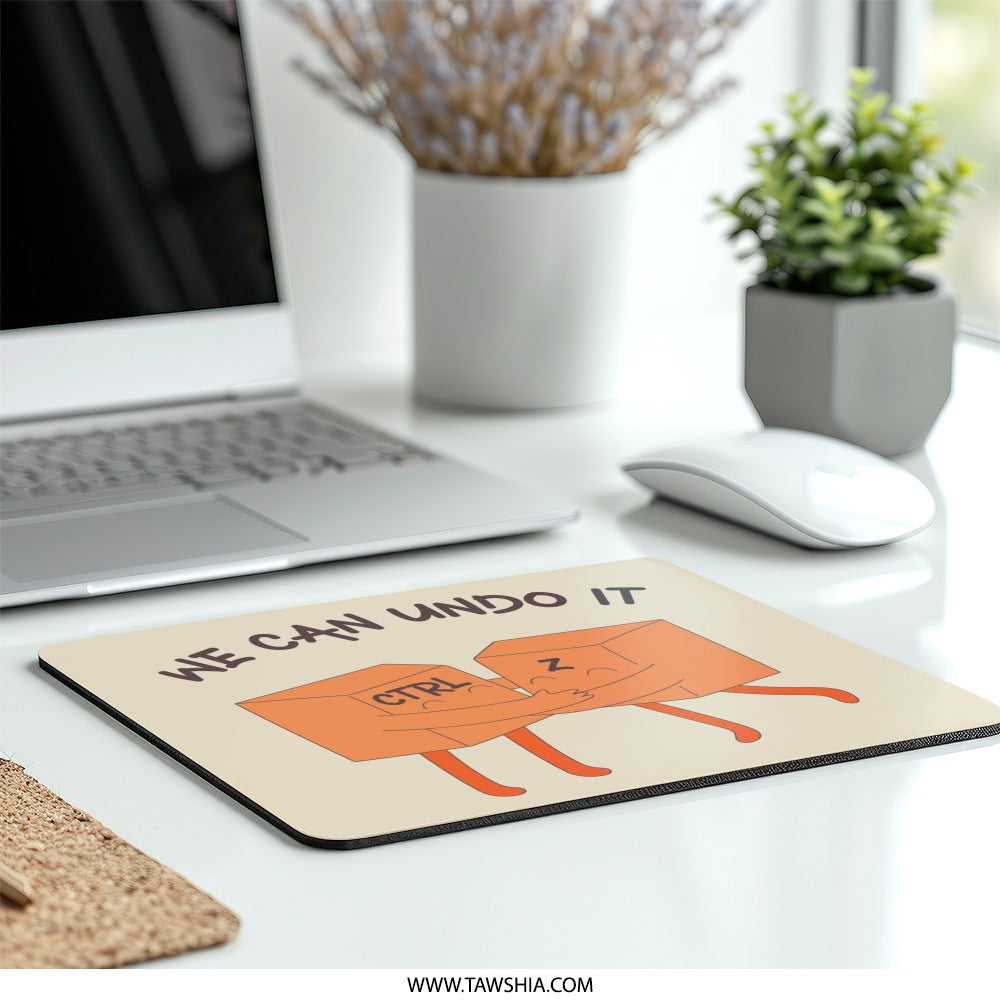Ctrl Z Mouse Pad, We Can Undo It, Computer Humor Gift, Programmer Gift, Funny Office Decor, Coding Gift, Geeky Gift, Desk Accessories - Tawshia