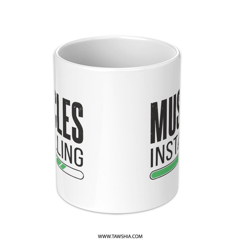 Muscles Installing Design Funny Coffee Mug product