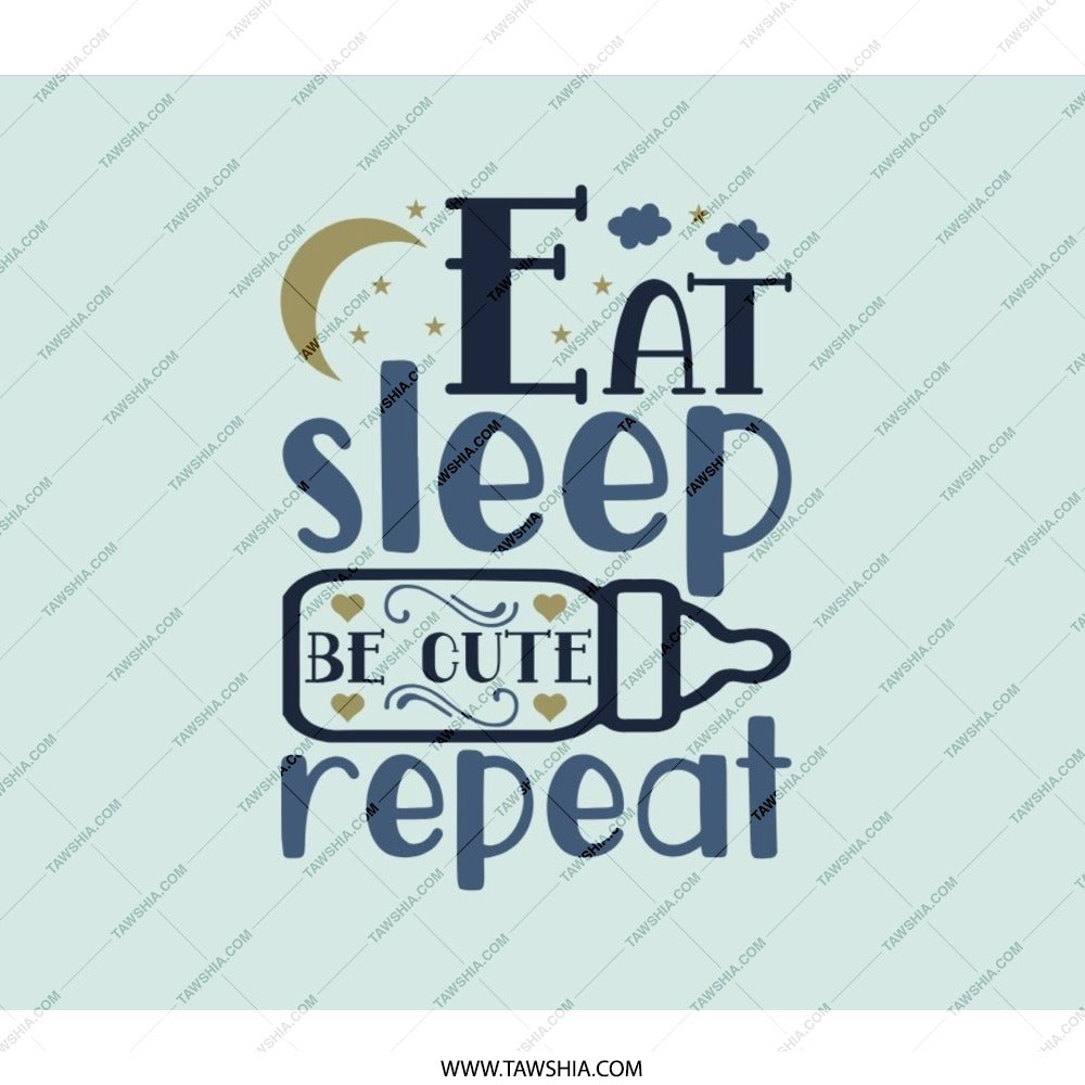 Eat Sleep Be Cute Repeat BackPack, Funny Backpack, Slogan Backpack, Gift Idea Backpack, Daily Use Backpack, Unique Print Backpack - Tawshia