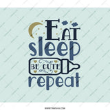 Eat Sleep Be Cute Repeat BackPack, Funny Backpack, Slogan Backpack, Gift Idea Backpack, Daily Use Backpack, Unique Print Backpack - Tawshia