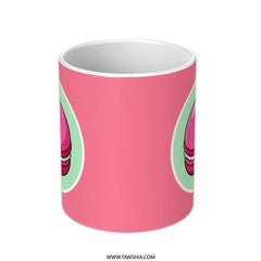 Cute Macaron Mug, Kawaii Food Mug, Dessert Lover Gift, Sweet Treat Mug, Pink Macaron, Foodie Gift, Coffee Mug, Tea Mug, Kitchen Decor - Tawshia