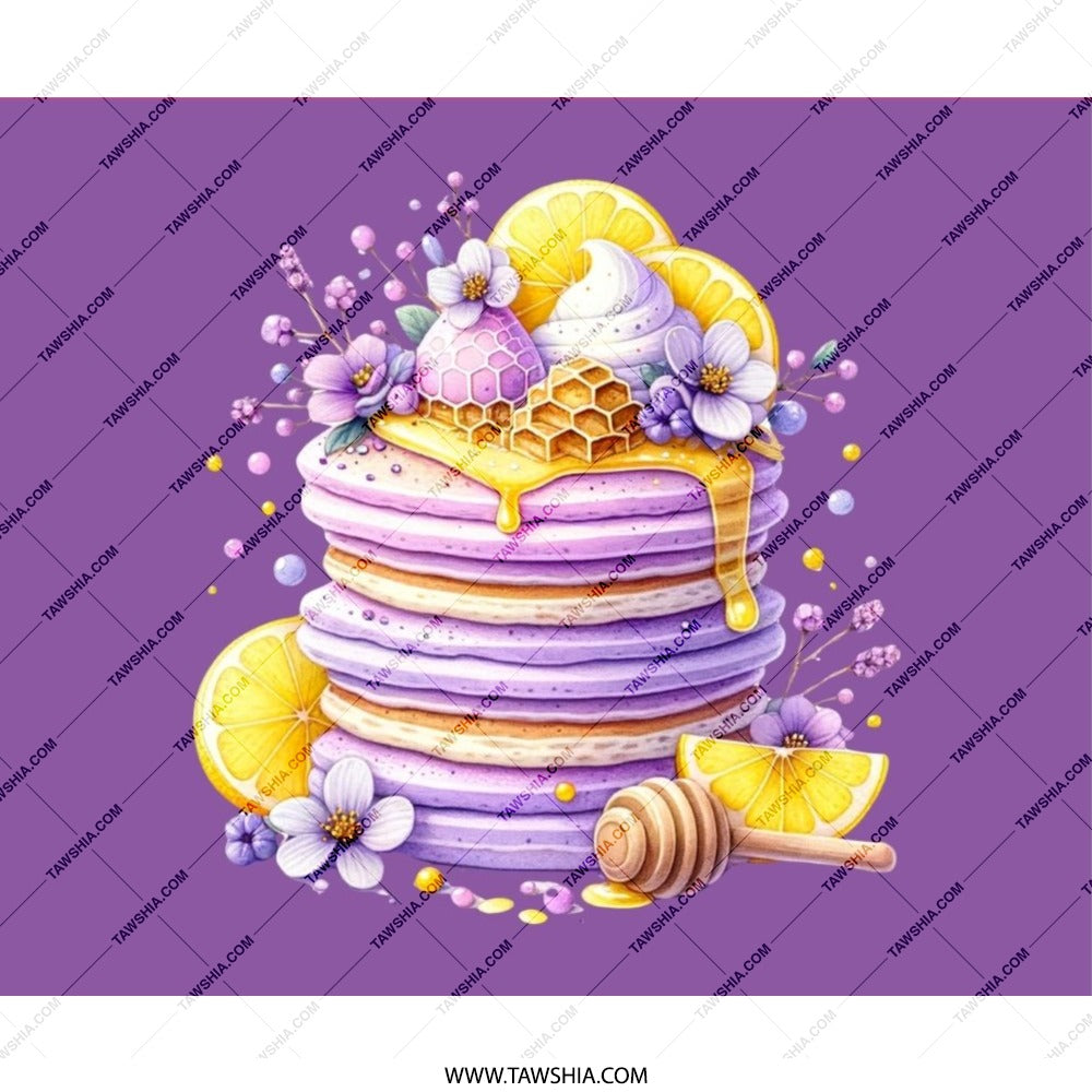 Purple Pancake Mouse Pad, Honeycomb Office Decor, Floral Desk Mat, Lemon Slice Computer Accessory, Cute Desk Gift, Unique Mousepad - Tawshia