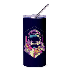 Fun Astronaut Holding Donuts Graphic Tumbler product