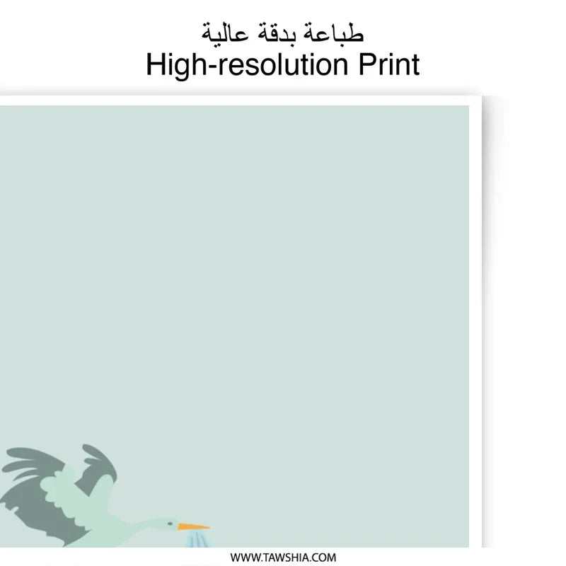 It's a Baby Boy Photographic Prints, Stork Art Print, Newborn Gift, Nursery Wall Decor, Baby Shower Decor, Modern Baby Art Print - Tawshia