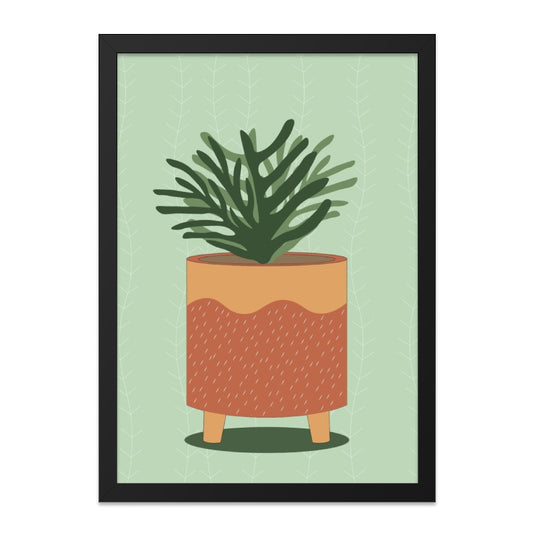 Potted Plant Wall Art, Minimalist Home Decor, Modern Art Print, Plant Lover Gift, Botanical Illustration, Green Aesthetic - Tawshia