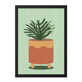 Potted Plant Wall Art, Minimalist Home Decor, Modern Art Print, Plant Lover Gift, Botanical Illustration, Green Aesthetic - Tawshia