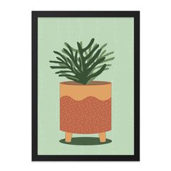Potted Plant Wall Art, Minimalist Home Decor, Modern Art Print, Plant Lover Gift, Botanical Illustration, Green Aesthetic - Tawshia