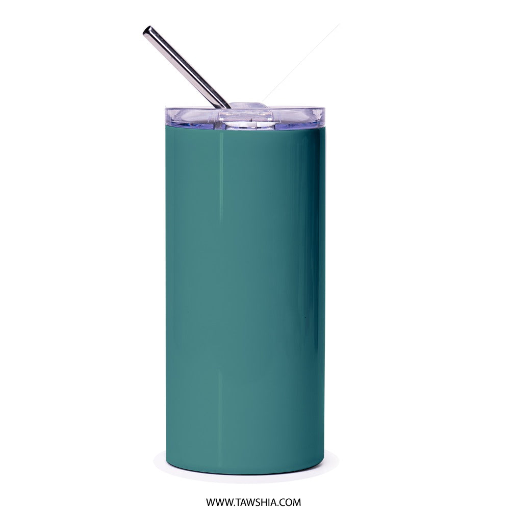 Lantern Tumbler, Floral Tumbler, Flower Tumbler, Decorative Tumbler, Garden Lantern Tumbler, Teal Tumbler, Gifts for Her, Drinkware - Tawshia