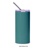 Lantern Tumbler, Floral Tumbler, Flower Tumbler, Decorative Tumbler, Garden Lantern Tumbler, Teal Tumbler, Gifts for Her, Drinkware - Tawshia
