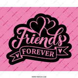 Friends Forever Mouse Pad, Best Friend Gift, Friendship Love Mousepad, Office Decor, Pink Mouse Mat, Desktop Accessory, Heart Mousepad - Tawshia