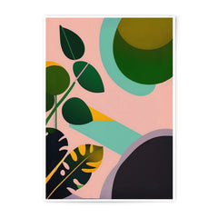 Abstract Leaves Photographic Print, Modern Art Print, Botanical Wall Art, Geometric Shapes, Tropical Decor, Home Decor, Wall Decor - Tawshia