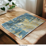 Abstract Art Photographic Print, Blue and Gold Wall Decor, Modern Home Decor, Contemporary Art Print, Unique Wall Art, Stylish Home Art - Tawshia