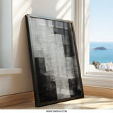 Abstract Art Wall Decor, Black and White Painting, Modern Minimalist Print, Textured Wall Art, Contemporary Home Decor - Tawshia