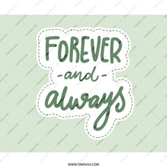 Forever and Always Mouse Pad, Cute Office Decor, Green Aesthetic Mousepad, Gift for Her, Motivation Mouse Pad, Work From Home Desk - Tawshia