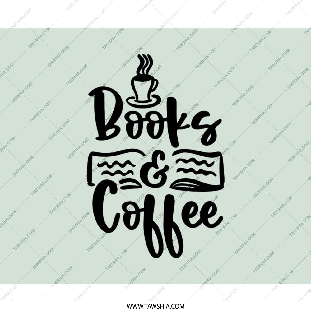 Books and Coffee Mouse Pad, Cute Desk Accessories, Office Decor, Reader Gift, Coffee Lover Gift, Bookish Gift, Unique Mousepad, Desk Mat - Tawshia