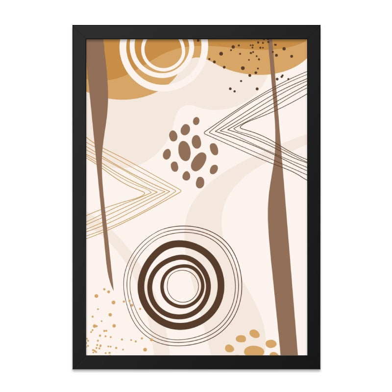 Abstract Wall Art, Modern Art Print, Boho Wall Decor, Geometric Art, Neutral Wall Art, Minimalist Art, Home Decor, Circle Triangle Art - Tawshia