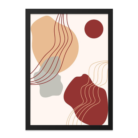Abstract Shapes Wall Art, Geometric Print, Modern Art Poster, Minimalist Home Decor, Colorful Shapes Artwork, Living Room Decoration - Tawshia