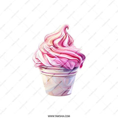 Pink Ice Cream Pillow, Sweet Treat Decor, Dessert Pillow, Decorative Cushion, Foodie Gift, Art Pillow, Soft Serve Pillow, Unique Throw - Tawshia