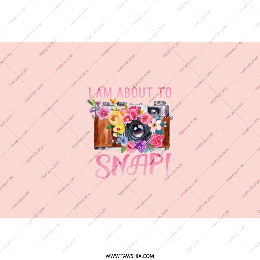 Floral Camera Tumbler, Photographer Gift, I am About to Snap!, Gift for Photography Lover, Stainless Steel Tumbler - Tawshia