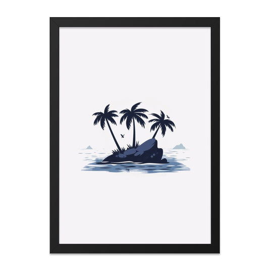 Tropical Island Wall Art, Palm Tree Prints, Beach House Decor, Minimalist Coastal Art, Summer Vibes Artwork, Island Escape Wall Decor - Tawshia