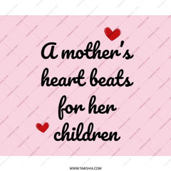Mothers Heart Mouse Pad, Mothers Day Gift, Heart Beats For Children Mousepad, Mom Love, Office Decor, Gift For Her, Pink Mousepad - Tawshia