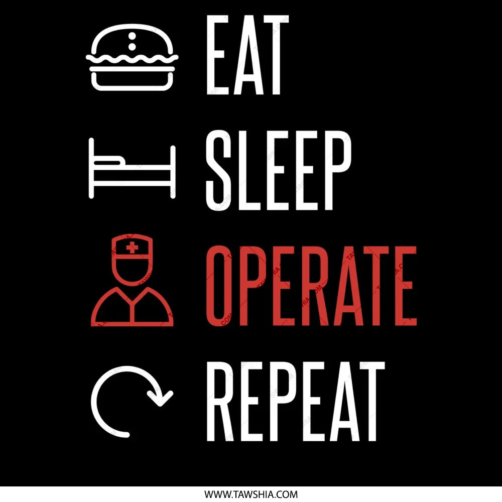 Eat Sleep Operate Repeat Medical Poster product
